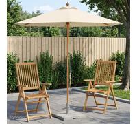 vidaXL Ombrello da giardino Ø 270 x 248 cm Legno di Eucalipto Massello