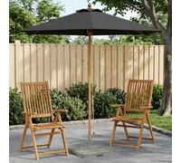 vidaXL Ombrello da giardino Ø 270 x 248 cm Legno di Eucalipto Massello