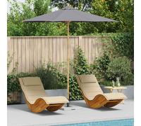vidaXL Ombrello da giardino Ø 270 x 260 cm Bambù Rotondo Grigio Scuro