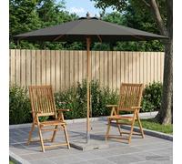 vidaXL Ombrello da giardino Ø 300 x 248 cm Legno di Eucalipto Massello