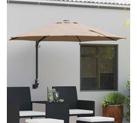 vidaXL Ombrello da giardino 248 x 248 x 148 cm Poliestere e Acciaio