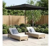 vidaXL Ombrello da giardino 270 x 270 cm Poliestere Rettangolare Nero