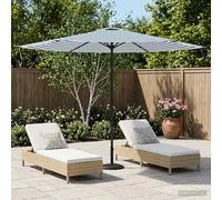vidaXL Ombrello da giardino 300 x 300 cm Poliestere Rettangolare