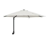 vidaXL Parasole da giardino montato a parete con LED sabbia 248 cm