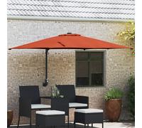 vidaXL Ombrellone deportato Terracotta Poliestere Grande Regolabile