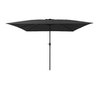 vidaXL Grande ombrellone rettangolare, antracite, resistente ai raggi UV, regolabile, pieghevole, ideale per giardino e balcone, parasole con meccanismo basculante