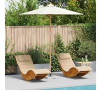 vidaXL Ombrello da giardino Bianco crema 240 x 240 x 260 cm Bambù