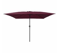 vidaXL Ombrello regolabile bordeaux, rosso | 300 cm, tonalità rotonda per esterni, resistente ai raggi UV e impermeabile, telo ribaltabile