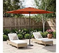 vidaXL Ombrello da giardino Rettangolare 3 x 3 m Poliestere Terracotta