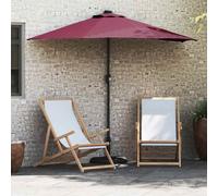 vidaXL Ombrello da giardino Rosso Bordeaux 294 x 150 x 223 cm