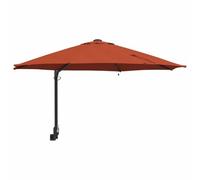vidaXL Ombrello da Giardino a Parete con LED Terracotta 248 cm