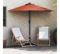 vidaXL Ombrello da giardino Terracotta 294 x 150 x 223 cm