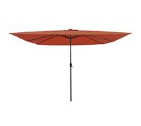 vidaXL Ombrello da giardino Terracotta 295 x 295 x 245 cm