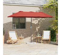 vidaXL Ombrello da giardino Terracotta 370 x 197 x 239 cm
