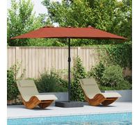 vidaXL Ombrello da giardino Terracotta 385 x 209 x 244 cm Tessuto