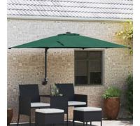 vidaXL Ombrello da giardino Verde 248,5 x 247,5 x 160 cm