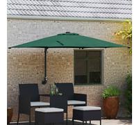 vidaXL Ombrello da giardino Verde 248,5 x 247,5 x 160 cm