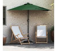 vidaXL Ombrello da giardino Verde 294 x 150 x 223 cm