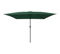 vidaXL Grande ombrellone verde con tetto regolabile - Protezione UV, impermeabile, perfetto per ambienti esterni, facile da montare, pieghevole, ordinato, ideale per il tempo libero estivo e l'ombra
