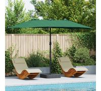 vidaXL Ombrello da giardino Verde 385 x 209 x 244 cm Tessuto