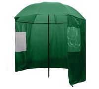 vidaXL Ombrello da Pesca Verde 240x210 cm