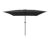 vidaXL Grande ombrellone rettangolare, antracite, resistente ai raggi UV, regolabile, pieghevole, ideale per giardino e balcone, parasole con meccanismo basculante