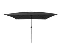 vidaXL Grande ombrellone rettangolare, antracite, resistente ai raggi UV, regolabile, pieghevole, ideale per giardino e balcone, parasole con meccanismo basculante
