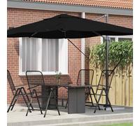 Ombrellone 351 x 250 x 260 cm Poliestere e Alluminio Nero