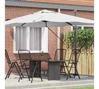 vidaXL Ombrellone 351 x 250 x 260 cm Poliestere e Alluminio Sabbia