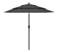 VIDAXL - Ombrellone a 3 Livelli con Palo in Alluminio Antracite 2,5 m