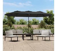 vidaXL Ombrellone a Doppia Testa con LED Antracite 449x265 cm