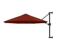VIDAXL - Ombrellone a Muro con Palo in Metallo 300 cm Terracotta