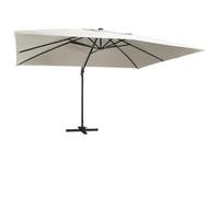 VIDAXL - Ombrellone a Sbalzo con LED Palo in Alluminio 400x300 cm Sabbia