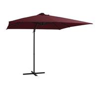 AX Ombrellone Pensile 8Stecche 2.5x2.5x2.47m Luci LED Base Croce Giardino 312310