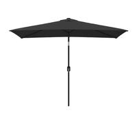 vidaXL Ombrellone a Sbalzo con Palo Base e Manovella Anti UV Parasole Cantilever Arredi da Esterno in Metallo e Poliestere 300x200 cm Nero