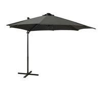 VIDAXL - Ombrellone a Sbalzo con Palo e Luci a LED Antracite 300 cm