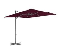 VIDAXL - Ombrellone A Sbalzo Con Palo In Acciaio 250x250 Cm Rosso Bord