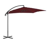 VIDAXL - Ombrellone A Sbalzo Con Palo In Acciaio 250x250 Cm Rosso Vino
