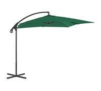 vidaXL Ombrellone a Sbalzo con Palo in Acciaio 250x250 cm Verde