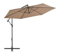 vidaXL Ombrellone a Sbalzo con Palo in Alluminio 300 cm Grigio Talpa