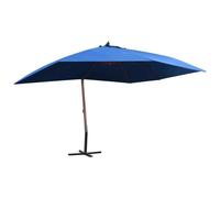 vidaXL Ombrellone a Sbalzo con Palo in Legno 400x300 cm Blu
