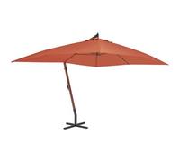 VIDAXL - Ombrellone A Sbalzo Con Palo In Legno 400x300cm Terracotta