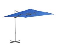 vidaXL Ombrellone a Sbalzo Tenda Cantilever Regolabile da Giardino Parasole Anti UV Stabile Arredi Esterni con Palo in Acciaio 250x250 cm Azzurro