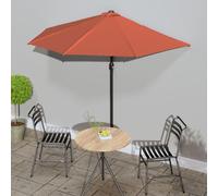 vidaXL Ombrellone Balcone Palo Alluminio Terracotta 270x144x222cm Metà