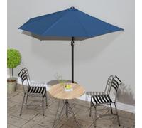 vidaXL Ombrellone Balcone Palo in Alluminio Blu 270x144x222 cm a Metà