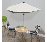 vidaXL Ombrellone Balcone Palo in Alluminio Sabbia 270x144 cm a Metà