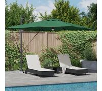 vidaXL Ombrellone Cantilever Roma con LED Verde - 286x285x270 cm in Alluminio