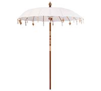vidaXL Ombrello da Patio per Creare Ombra all'aperto, Perfetto per Il Tuo Giardino o terrazza. Ombrellone Circolare con Protezione UV - Il miglior Modo per goderti L'Estate in Stile Balinese.