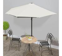 vidaXL Ombrellone da Balcone Palo in Alluminio Sabbia 300x155cm a Metà