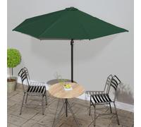 vidaXL Ombrellone da Balcone Palo in Alluminio Verde 300x155 cm a Metà